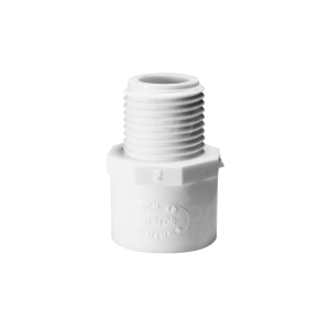 ADAPTADOR MACHO 12mm 1/2in PRESION SCH40 C/ROSCA PVC 100520 GF