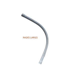 CURVA CONDUIT PVC 150mm 6 X 45 SCH40 RADIO LARGO CRL15045CED40 GF